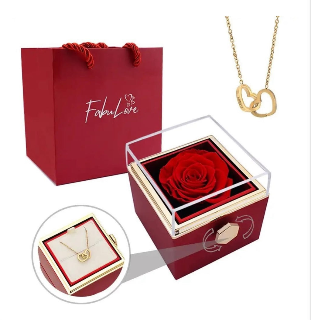 Cofanetto Regalo con Rosa Eterna e Collana